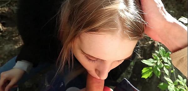  Public blowjob to my stepbrother | He cum in my mouth and I swallowed everything )